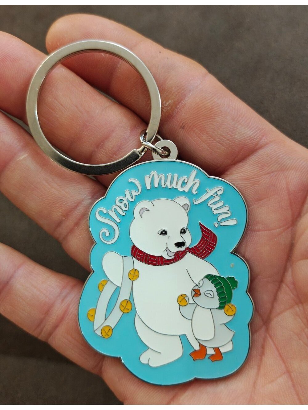 2022 Hallmark "Snow Much Fun" Silver Tone Enamel Pin